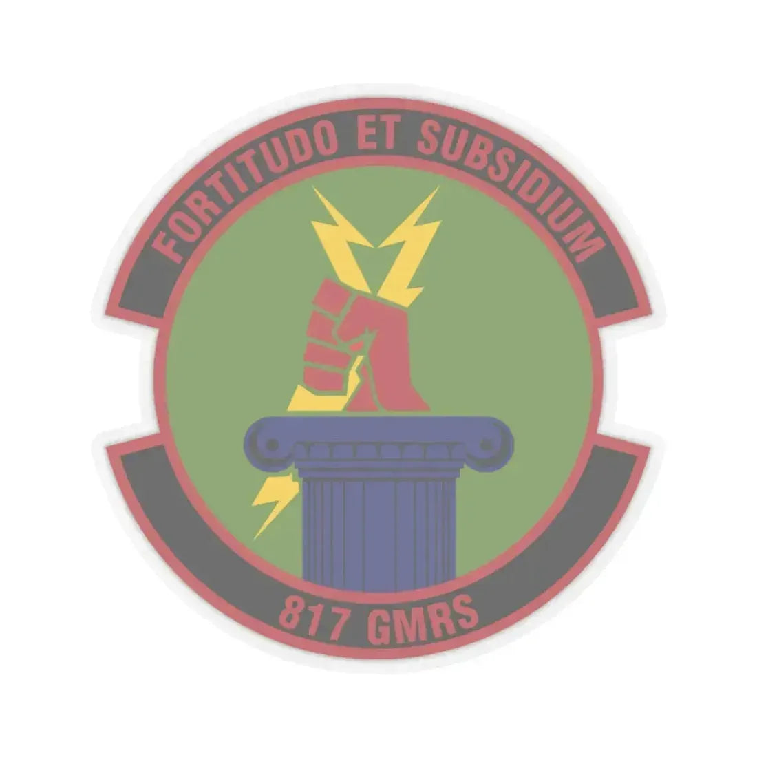 817th Global Mobility Readiness Squadron (U.S. Air Force) STICKER Vinyl Kiss-Cut Decal 4 Inch Transparent - The Sticker Space
