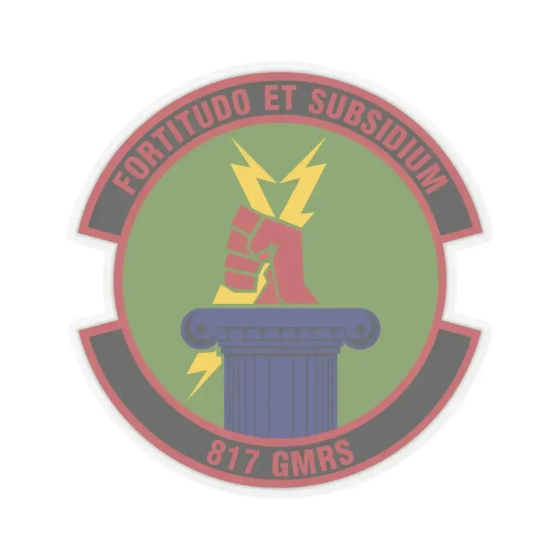 817th Global Mobility Readiness Squadron (U.S. Air Force) STICKER Vinyl Kiss-Cut Decal 6 Inch Transparent - The Sticker Space