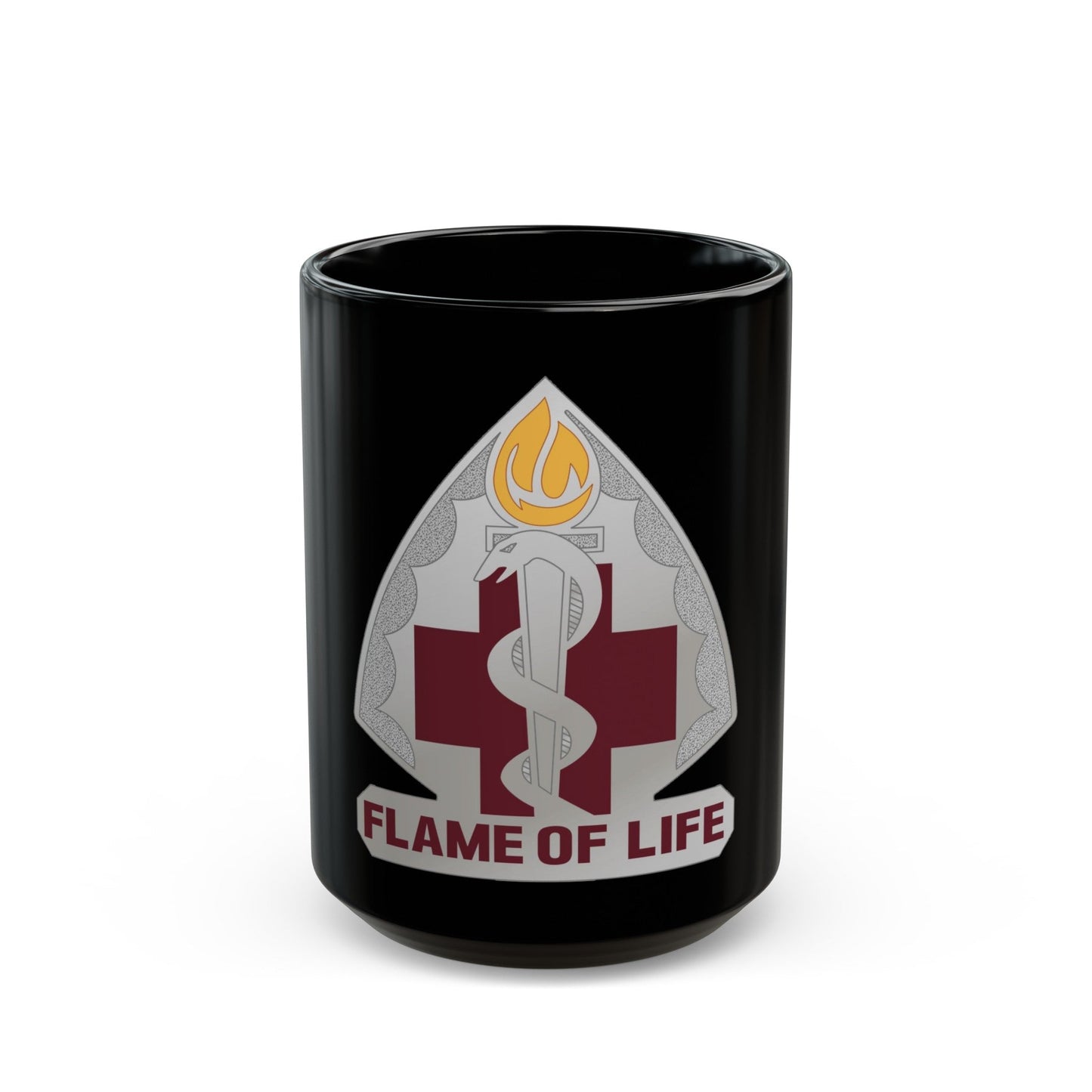 818 Medical Battalion (U.S. Army) Black Coffee Mug-15oz-The Sticker Space