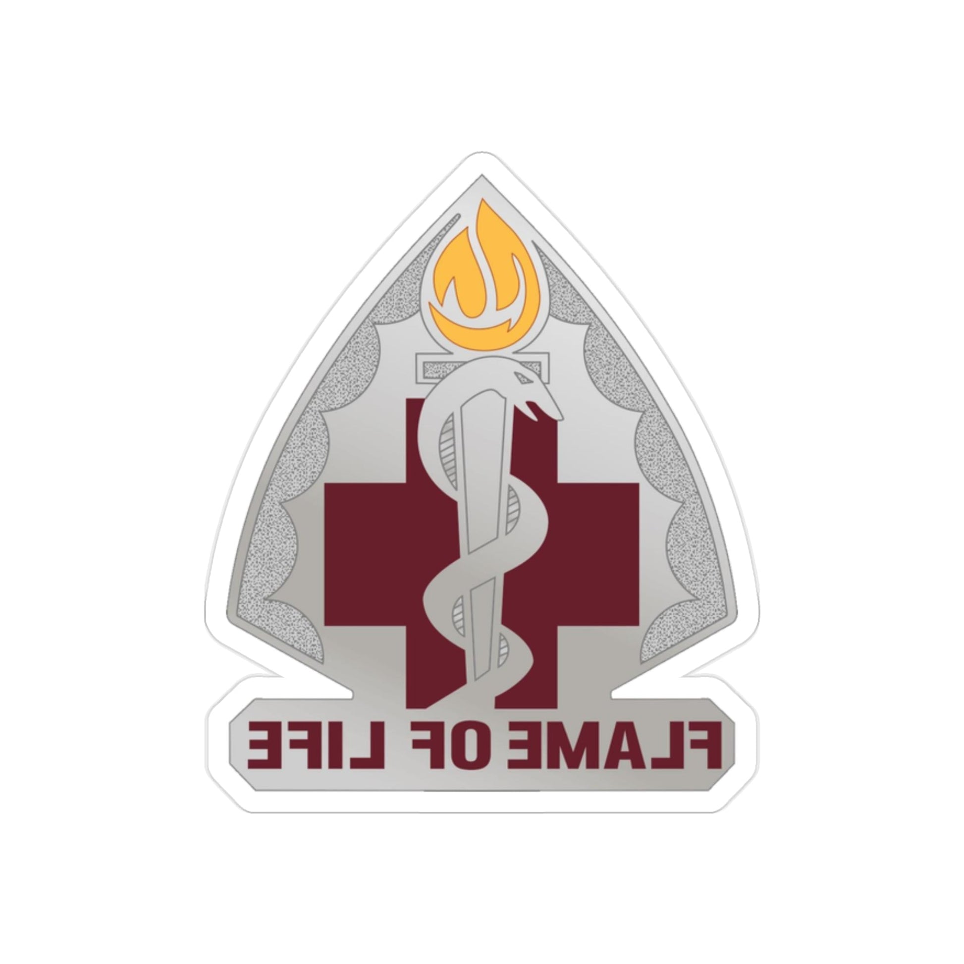 818 Medical Battalion (U.S. Army) REVERSE PRINT Transparent STICKER-2" × 2"-The Sticker Space