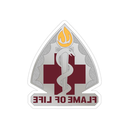 818 Medical Battalion (U.S. Army) REVERSE PRINT Transparent STICKER-5" × 5"-The Sticker Space