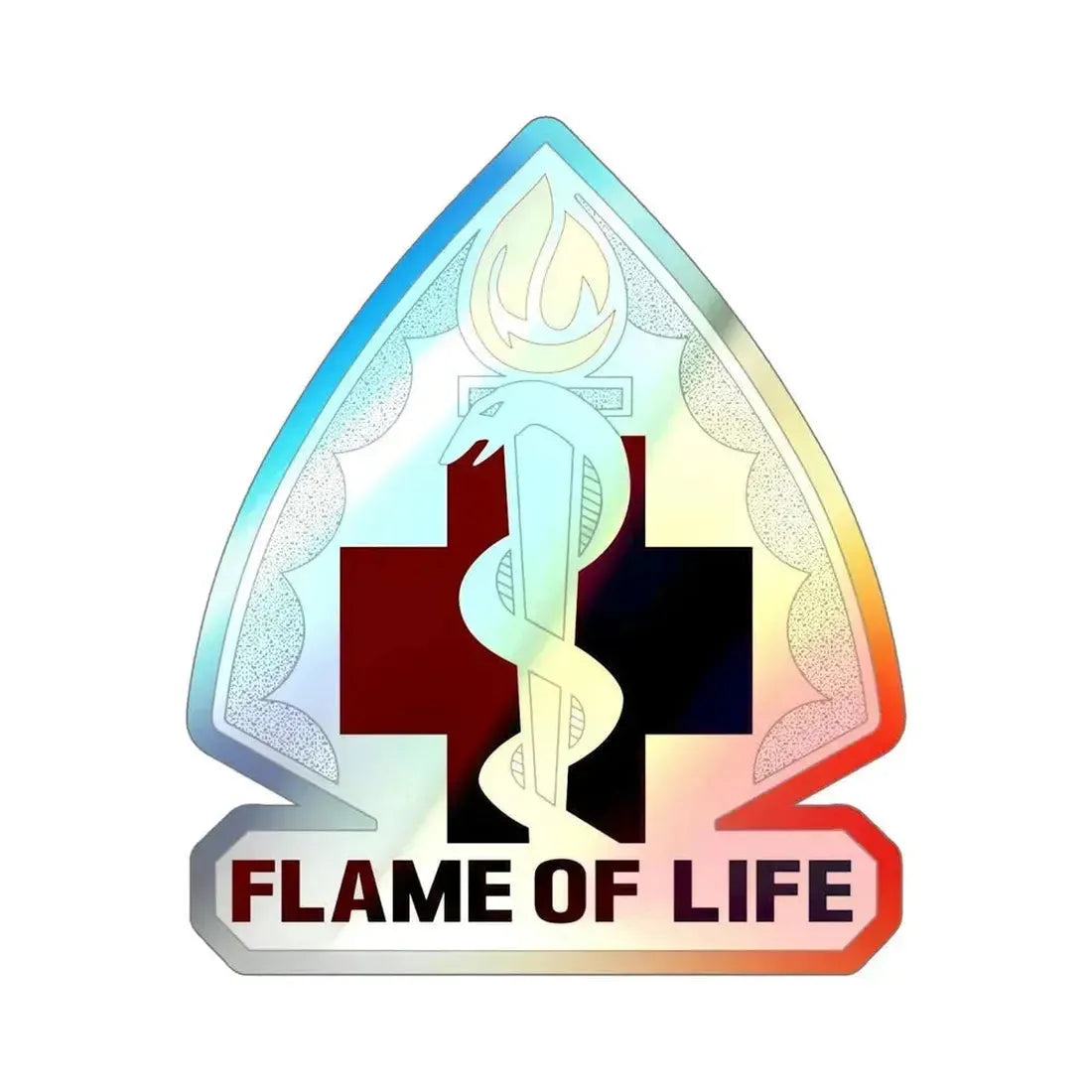 818 Medical Battalion (U.S. Army) Holographic STICKER Die-Cut Vinyl Decal 5 Inch Holographic - The Sticker Space