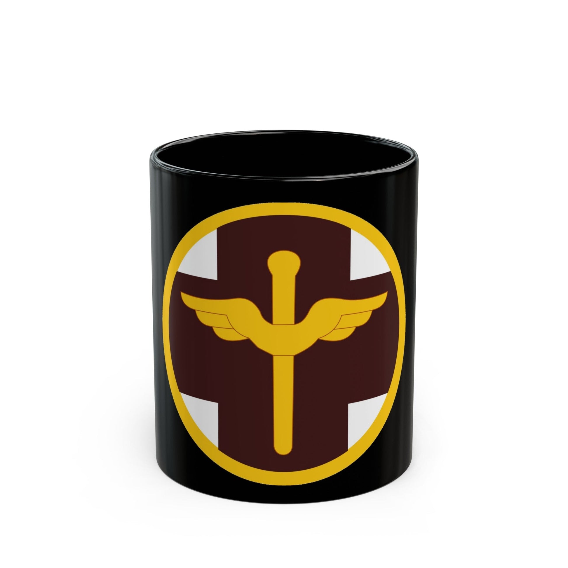 818 Medical Brigade (U.S. Army) Black Coffee Mug-11oz-The Sticker Space