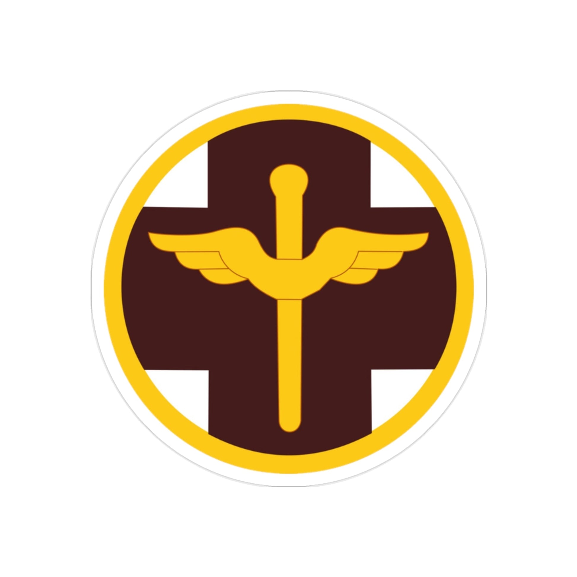 818 Medical Brigade (U.S. Army) REVERSE PRINT Transparent STICKER-2" × 2"-The Sticker Space