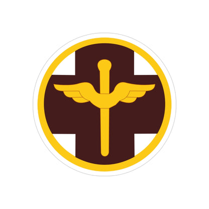 818 Medical Brigade (U.S. Army) REVERSE PRINT Transparent STICKER-3" × 3"-The Sticker Space