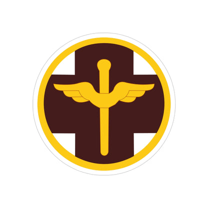 818 Medical Brigade (U.S. Army) REVERSE PRINT Transparent STICKER-4" × 4"-The Sticker Space