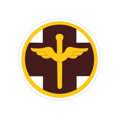 818 Medical Brigade (U.S. Army) REVERSE PRINT Transparent STICKER-5" × 5"-The Sticker Space