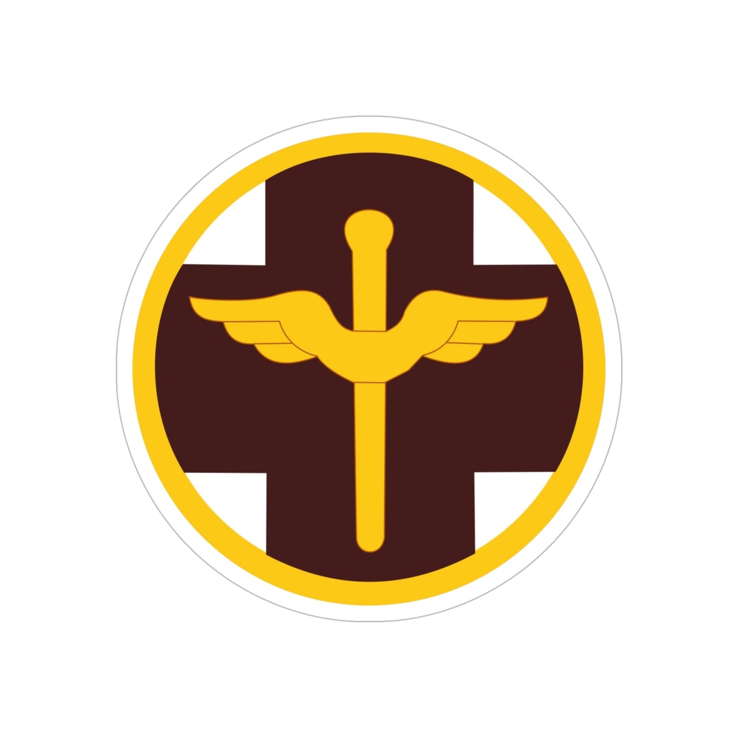 818 Medical Brigade (U.S. Army) REVERSE PRINT Transparent STICKER-6" × 6"-The Sticker Space