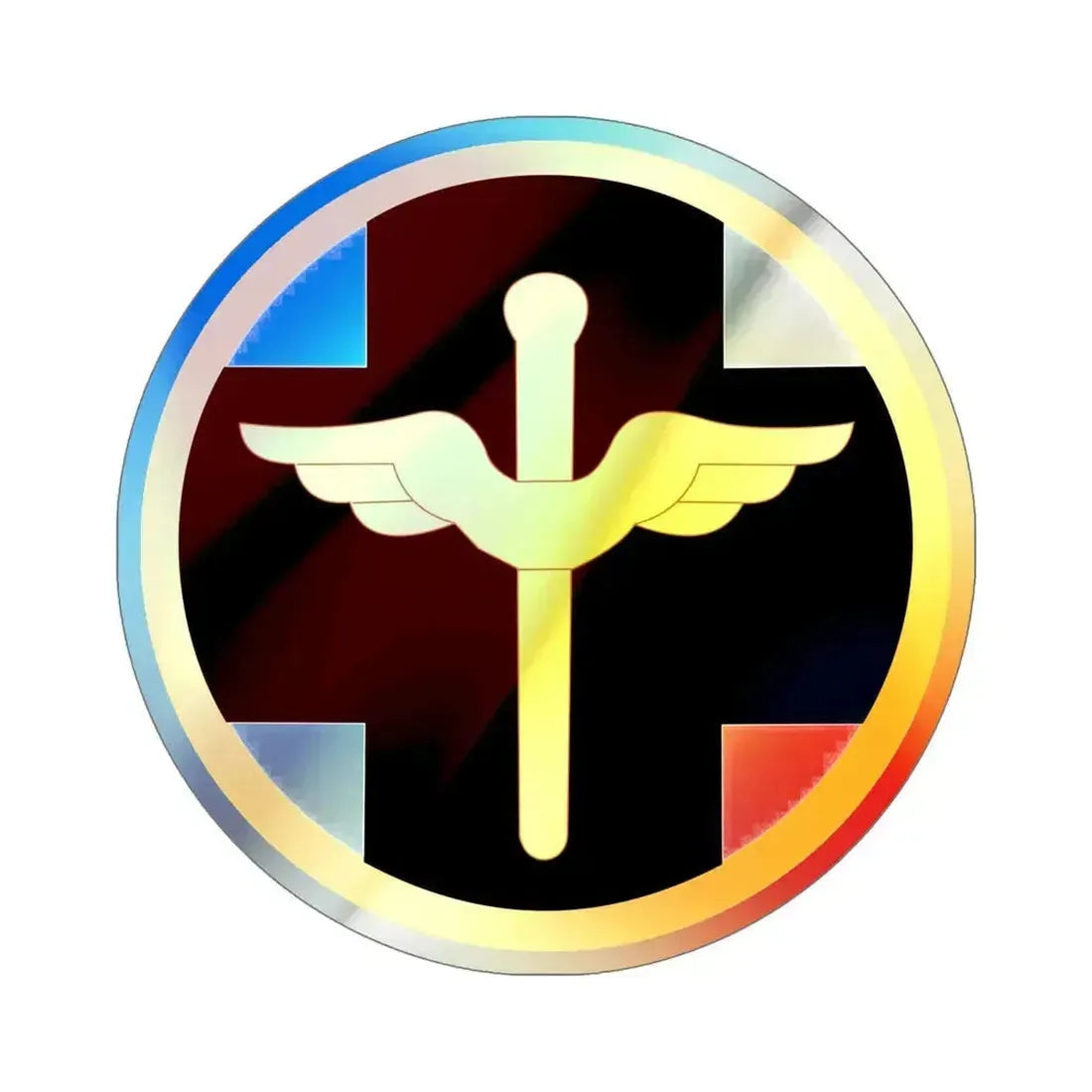 818 Medical Brigade (U.S. Army) Holographic STICKER Die-Cut Vinyl Decal 6 Inch Holographic - The Sticker Space
