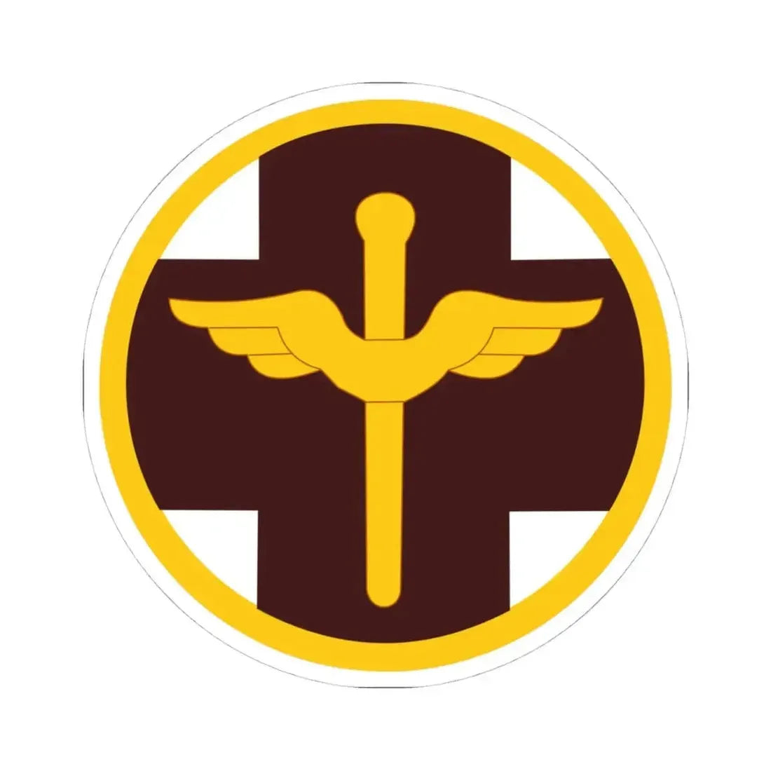 818 Medical Brigade (U.S. Army) STICKER Vinyl Kiss-Cut Decal 4 Inch White - The Sticker Space