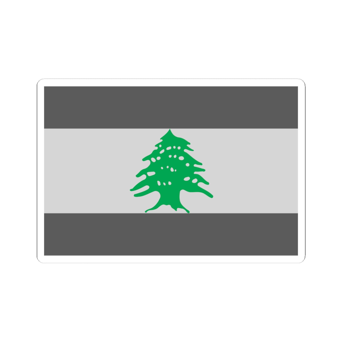 Flag of Lebanon - Cedar Tree (Lebanon) STICKER Vinyl Kiss-Cut Decal