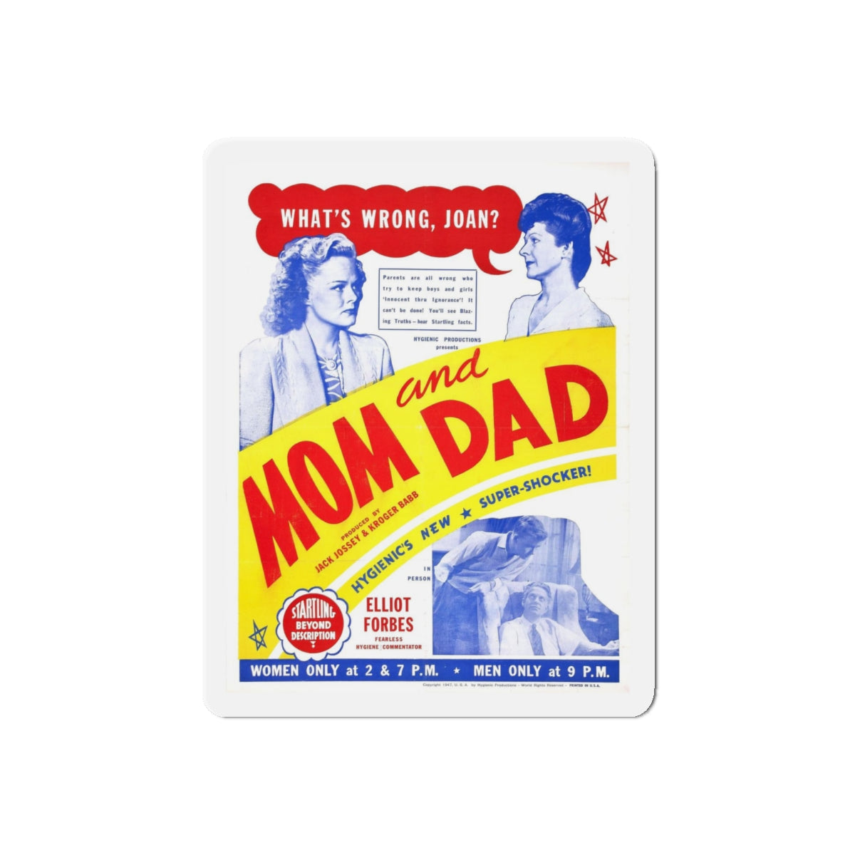 MOM AND DAD 1945 Movie Poster - Refrigerator Magnet-5" x 5"-The Sticker Space