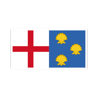 Flag of the Church of St James the Great Birlingham (England) STICKER Vinyl Kiss-Cut Decal