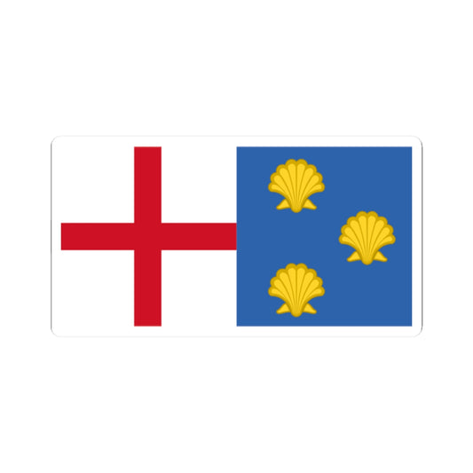 Flag of the Church of St James the Great Birlingham (England) STICKER Vinyl Kiss-Cut Decal
