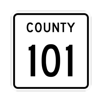 County 101 square (Minnesota) (Road Sign) STICKER Vinyl Kiss-Cut Decal