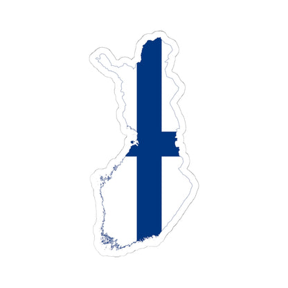 Flag-map of Finland without Aland (Finland) STICKER Vinyl Kiss-Cut Decal