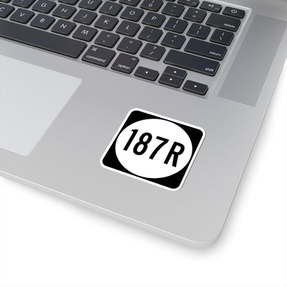 PR tertiary 187R (Puerto Rico) (Road Sign) STICKER Vinyl Kiss-Cut Decal