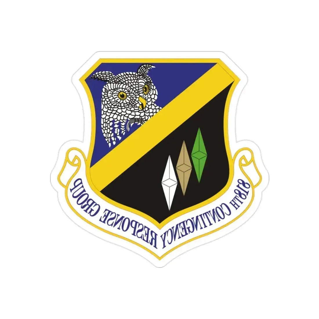 818th Contingency Response Group (U.S. Air Force) REVERSE PRINT Transparent Die-Cut STICKER 2 Inch Die-Cut Transparent - The Sticker Space