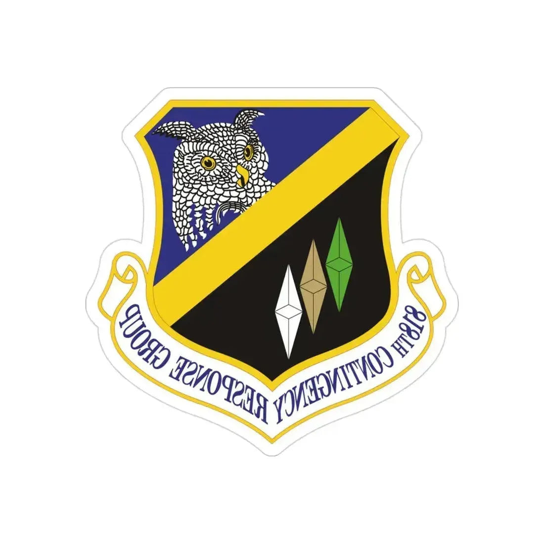 818th Contingency Response Group (U.S. Air Force) REVERSE PRINT Transparent Die-Cut STICKER 3 Inch Die-Cut Transparent - The Sticker Space