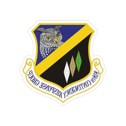 818th Contingency Response Group (U.S. Air Force) REVERSE PRINT Transparent Die-Cut STICKER 3 Inch Die-Cut Transparent - The Sticker Space