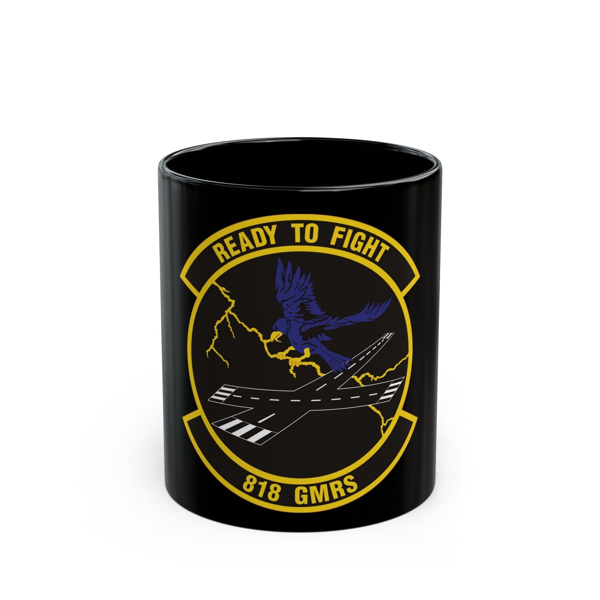 818th Global Mobility Readiness Squadron (U.S. Air Force) Black Coffee Mug-11oz-The Sticker Space