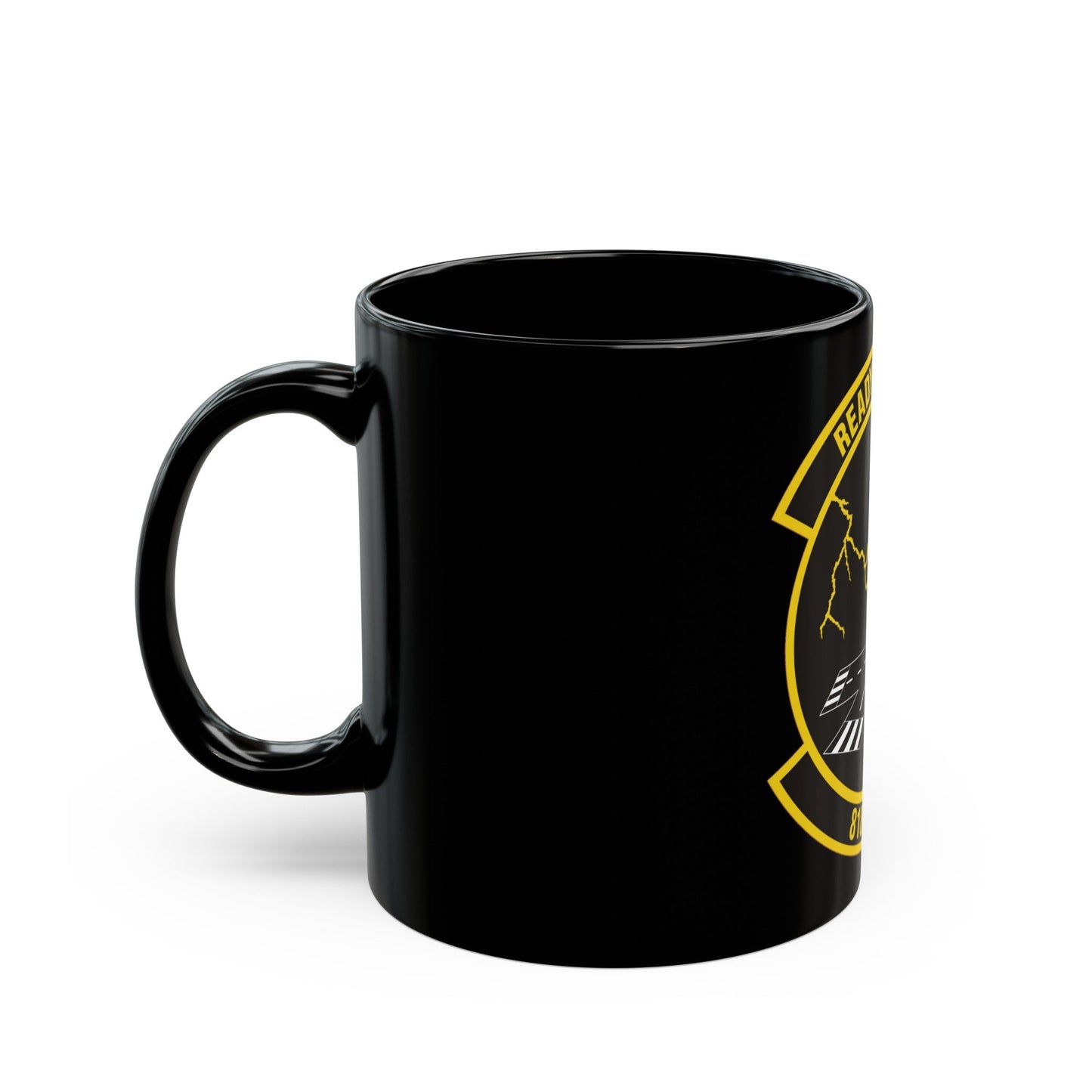 818th Global Mobility Readiness Squadron (U.S. Air Force) Black Coffee Mug-The Sticker Space