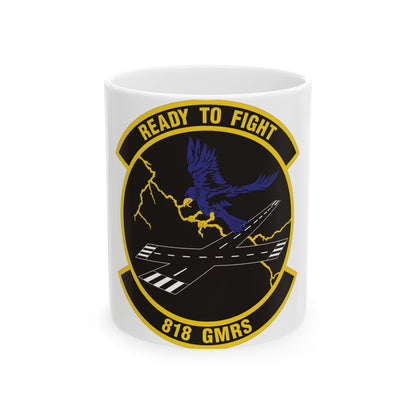 818th Global Mobility Readiness Squadron (U.S. Air Force) White Coffee Mug-11oz-The Sticker Space