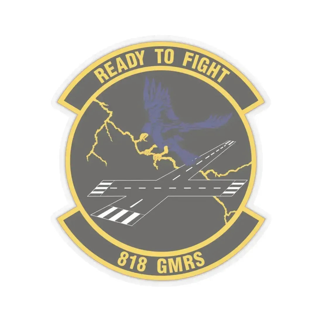 818th Global Mobility Readiness Squadron (U.S. Air Force) STICKER Vinyl Kiss-Cut Decal 6 Inch Transparent - The Sticker Space