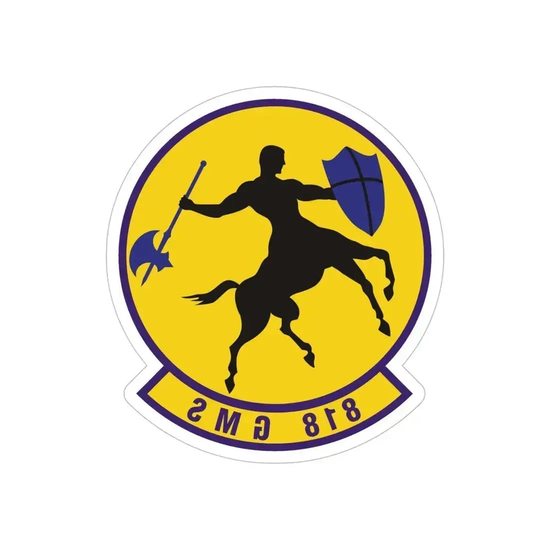 818th Global Mobility Squadron (U.S. Air Force) REVERSE PRINT Transparent Die-Cut STICKER 6 Inch Die-Cut Transparent - The Sticker Space