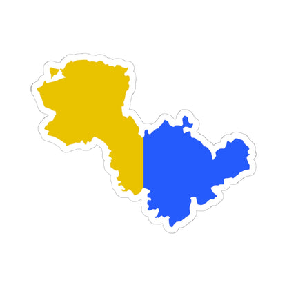 Flag map of the Province of Terni (Italy) STICKER Vinyl Kiss-Cut Decal