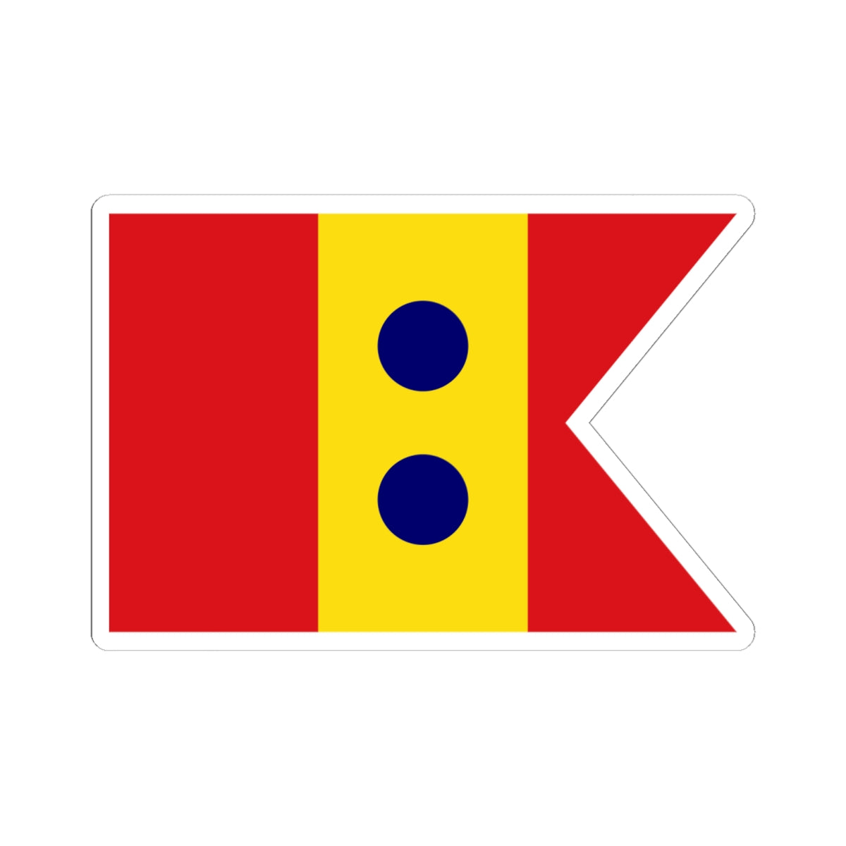 Flag of Division General Spain 1923-1931 1938-1977 (Spain) STICKER Vinyl Kiss-Cut Decal