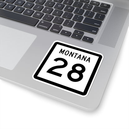 MT-28 (Montana) (Road Sign) STICKER Vinyl Kiss-Cut Decal