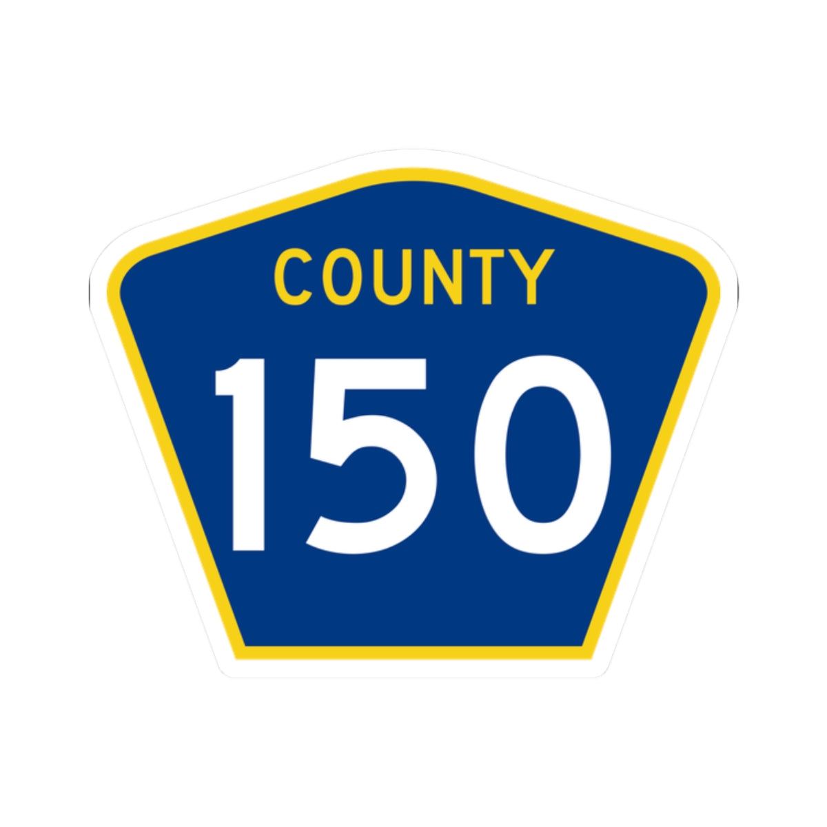 County 150 MN (Minnesota) (Road Sign) STICKER Vinyl Kiss-Cut Decal