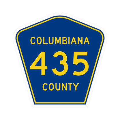 Columbiana County 435 (Ohio) (Road Sign) STICKER Vinyl Kiss-Cut Decal