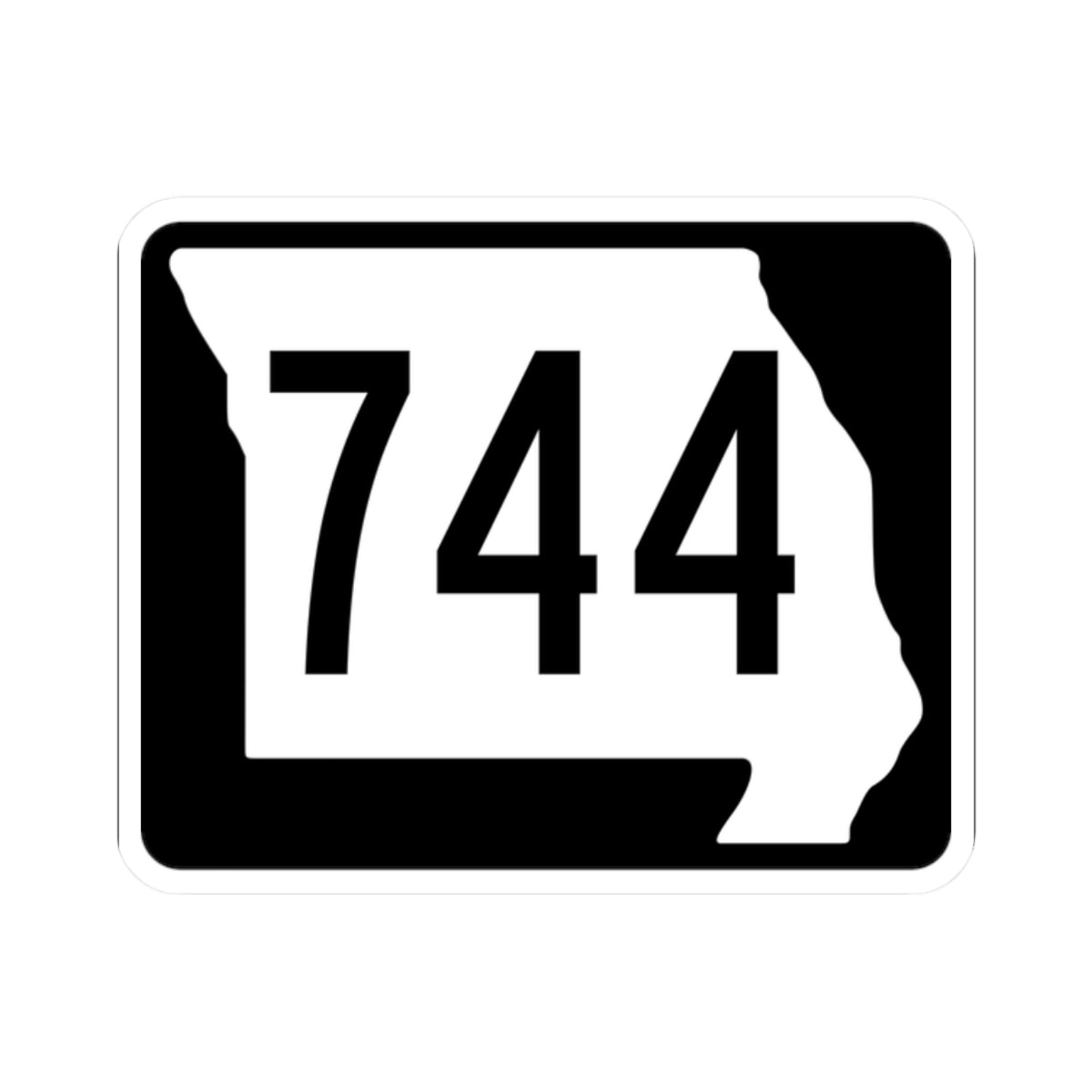 MO-744 (Missouri) (Road Sign) STICKER Vinyl Kiss-Cut Decal