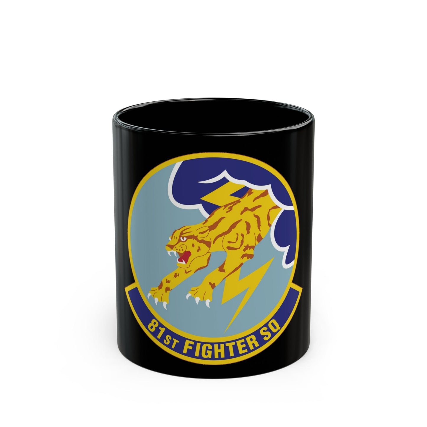 81st Fighter Squadron (U.S. Air Force) Black Coffee Mug-11oz-The Sticker Space