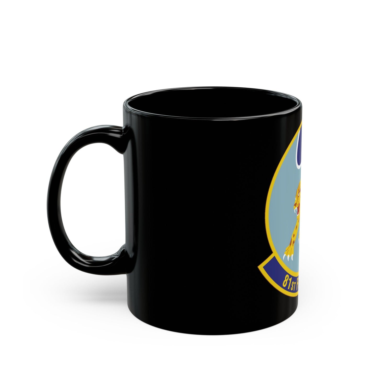 81st Fighter Squadron (U.S. Air Force) Black Coffee Mug-The Sticker Space