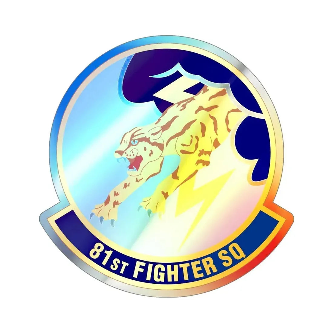 81st Fighter Squadron (U.S. Air Force) Holographic STICKER Die-Cut Vinyl Decal - The Sticker Space