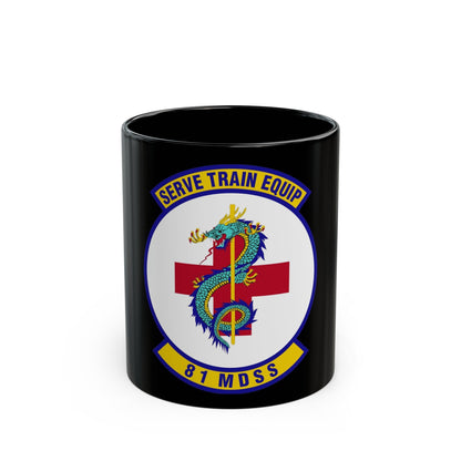 81st Medical Support Squadron (U.S. Air Force) Black Coffee Mug-11oz-The Sticker Space