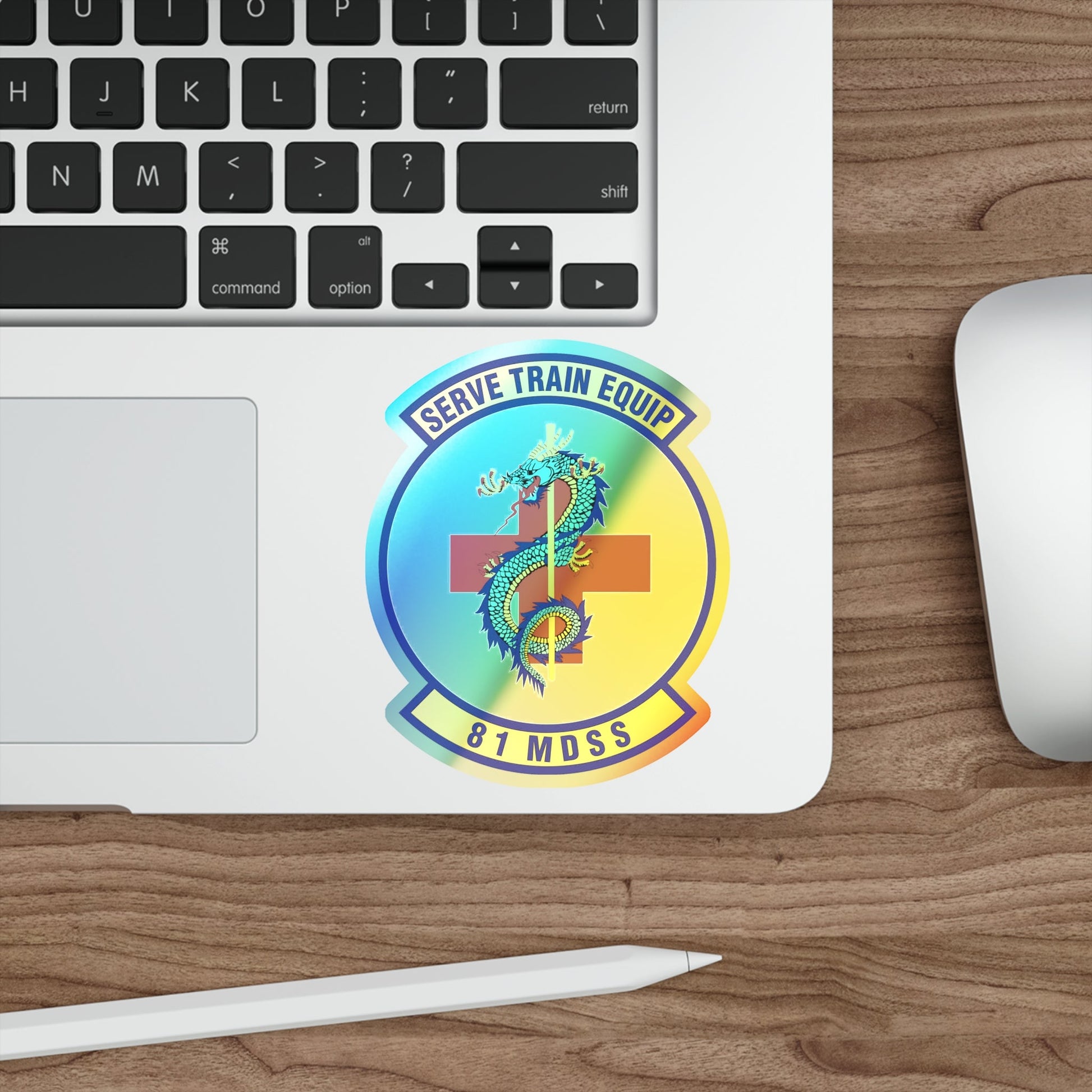 81st Medical Support Squadron (U.S. Air Force) Holographic STICKER Die-Cut Vinyl Decal-The Sticker Space