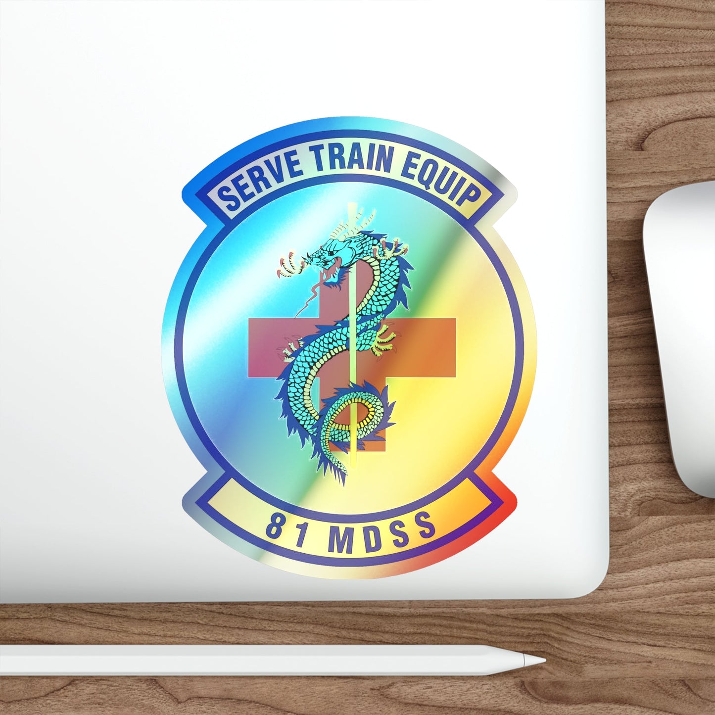 81st Medical Support Squadron (U.S. Air Force) Holographic STICKER Die-Cut Vinyl Decal-The Sticker Space