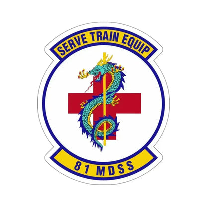 81st Medical Support Squadron (U.S. Air Force) STICKER Vinyl Kiss-Cut Decal 3 Inch White - The Sticker Space