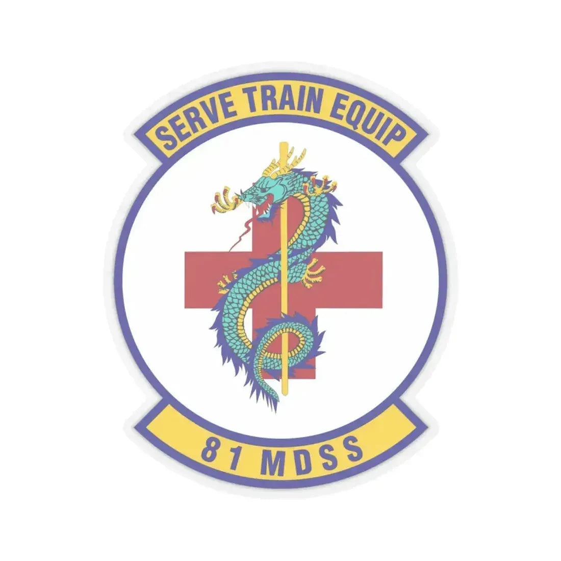 81st Medical Support Squadron (U.S. Air Force) STICKER Vinyl Kiss-Cut Decal 6 Inch Transparent - The Sticker Space