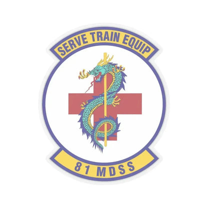 81st Medical Support Squadron (U.S. Air Force) STICKER Vinyl Kiss-Cut Decal 6 Inch Transparent - The Sticker Space