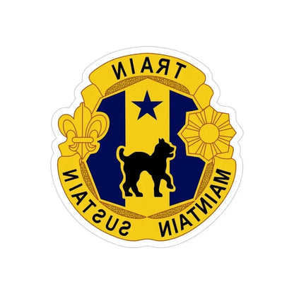 81st Regional Support Cmd DUI (U.S. Army) REVERSE PRINT Transparent Die-Cut STICKER 5 Inch Die-Cut Transparent - The Sticker Space