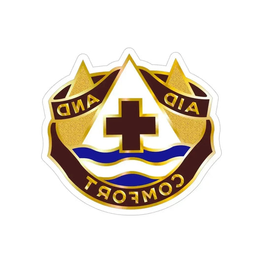 82 Field Hospital (U.S. Army) REVERSE PRINT Transparent Die-Cut STICKER 6 Inch Die-Cut Transparent - The Sticker Space