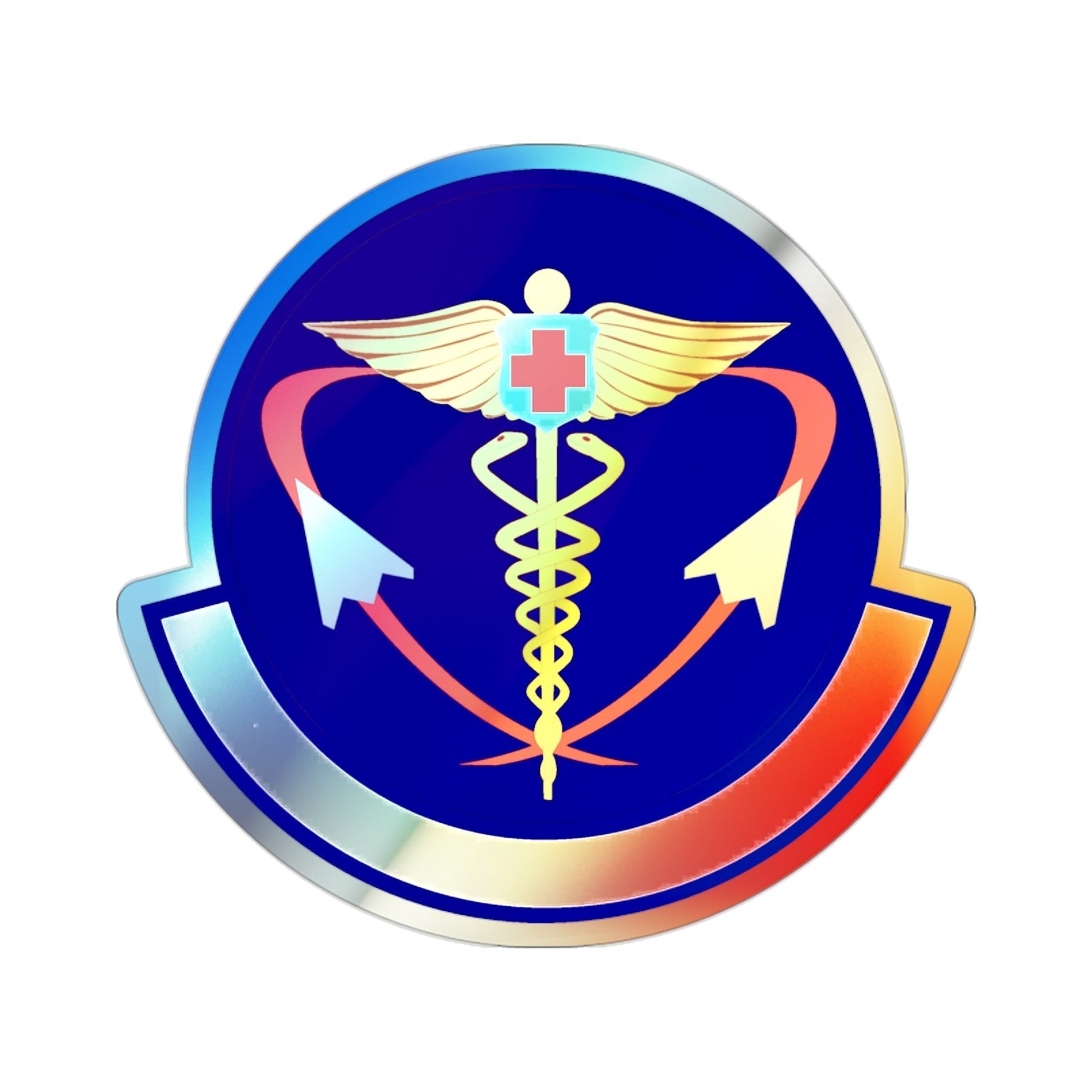 82 Operational Medical Readiness Squadron AETC (U.S. Air Force) Holographic STICKER Die-Cut Vinyl Decal-2 Inch-The Sticker Space