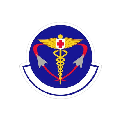 82 Operational Medical Readiness Squadron AETC (U.S. Air Force) REVERSE PRINT Transparent Die-Cut STICKER 2 Inch Die-Cut Transparent - The Sticker Space