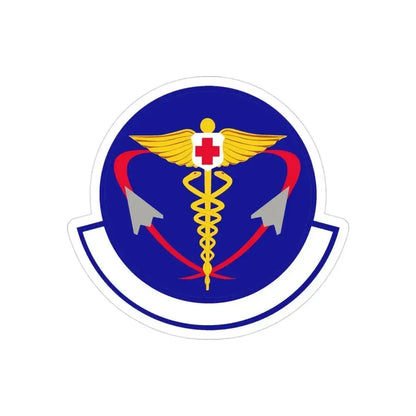 82 Operational Medical Readiness Squadron AETC (U.S. Air Force) REVERSE PRINT Transparent Die-Cut STICKER 3 Inch Die-Cut Transparent - The Sticker Space