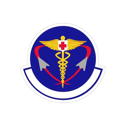 82 Operational Medical Readiness Squadron AETC (U.S. Air Force) REVERSE PRINT Transparent Die-Cut STICKER 5 Inch Die-Cut Transparent - The Sticker Space